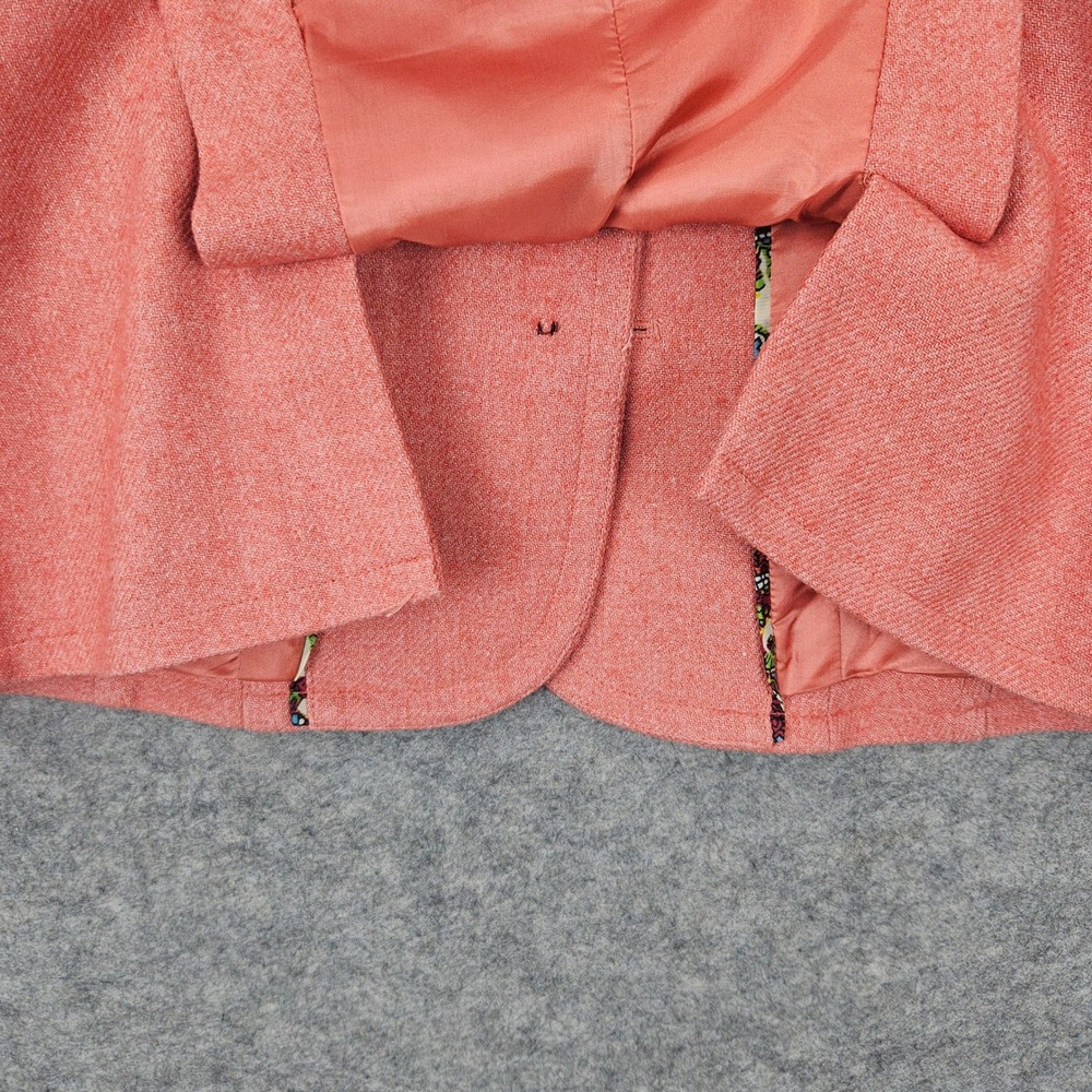 Talbots Women's Coral Pink Wool/Viscose Blend Blazer Size 8 Button Front Jacket - Picture 11 of 11